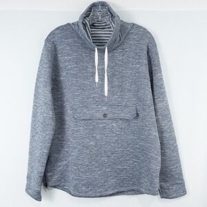 United By Blue Great Escape Anorak Quilted Pullover Womens Medium Blue Side Zips